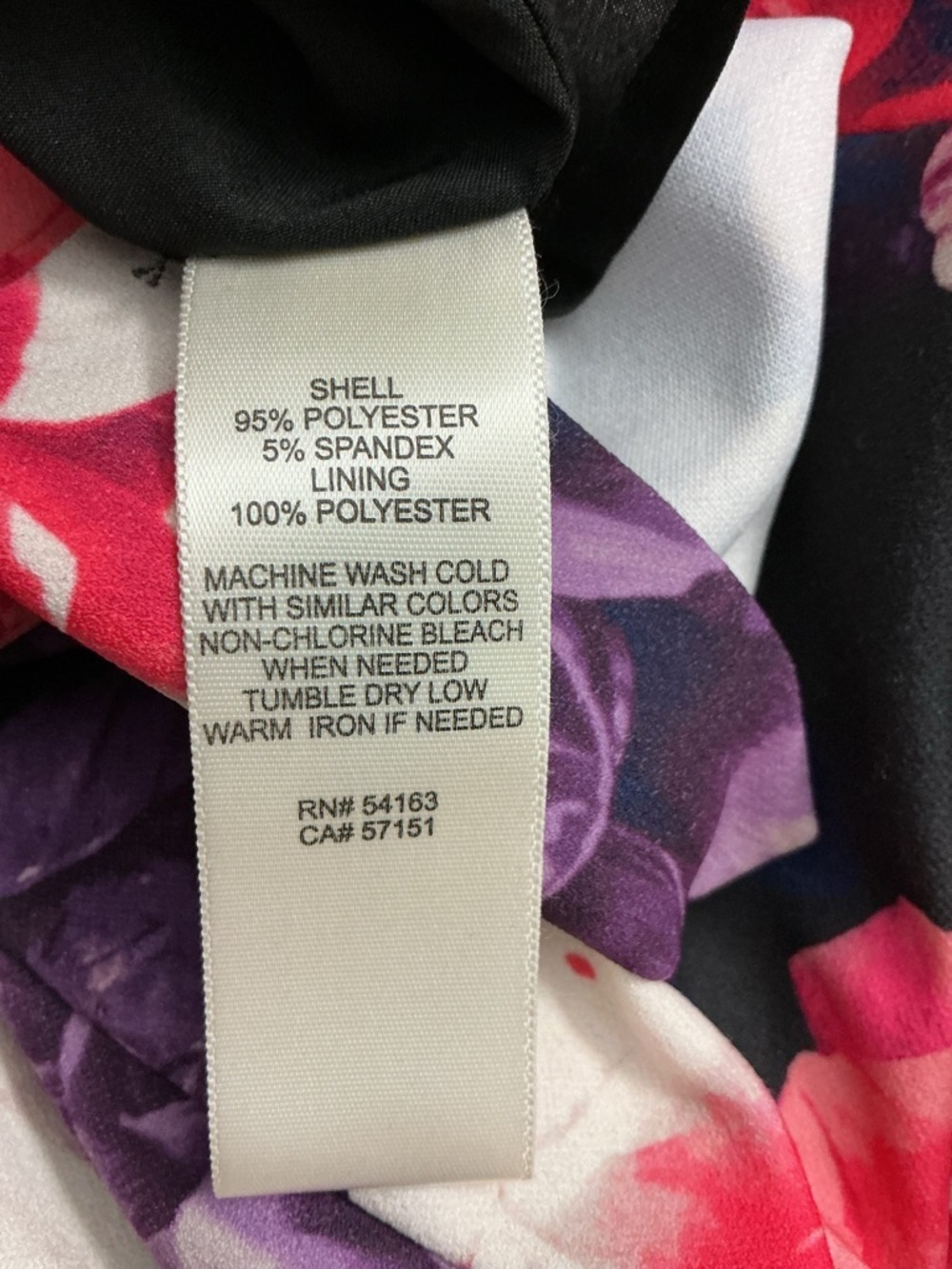 Eliza J Floral Fit & Flare Dress Size 4 Short Sleeve Navy Pink Purple A Line - Picture 6 of 7